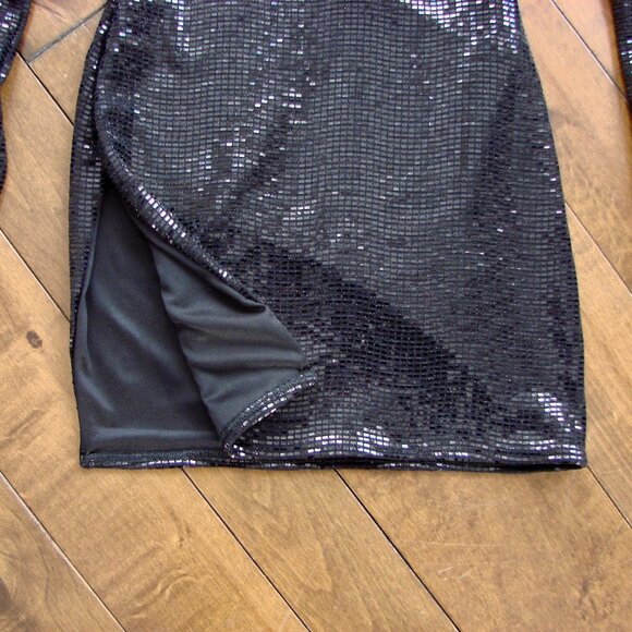 EGO Black Sequin Cut Out Mini Dress Holiday Party BRAND NEW WITH TAGS NWT NEW 8 - Picture 7 of 16